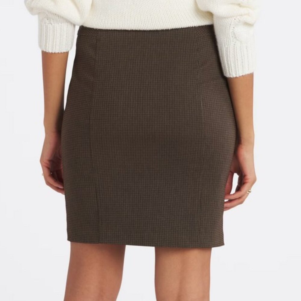 Tribal Checked Pencil Skirt